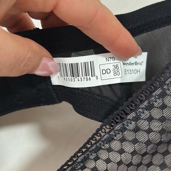 NWT Wonderbra Women's black perfect shape t-shirt bra Unlined 36DD - Picture 5 of 7